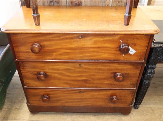 A small Victorian mahogany chest W.100cm